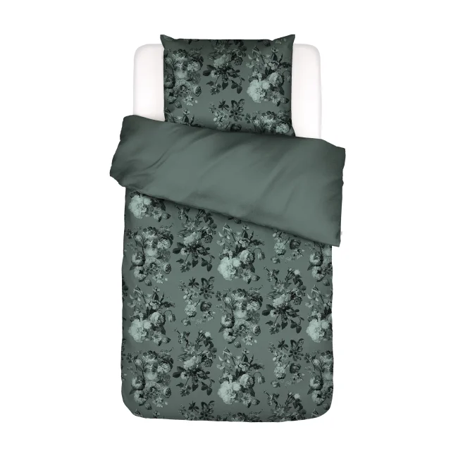 Florice bedding set 140x220cm with a 60x70cm pillowcase in green - 1