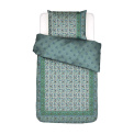 Valeria bedding set 155x220cm with an 80x80cm pillowcase in green - 1