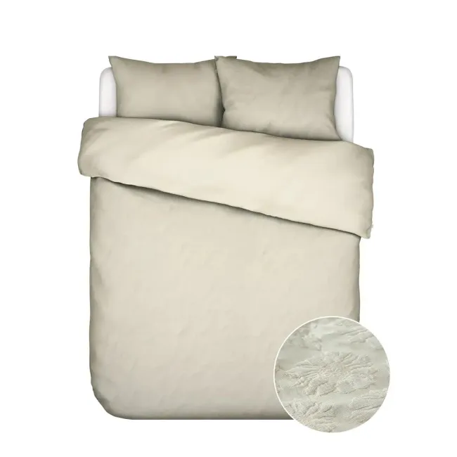 Philippine bedding set 200x200cm with two 80x80cm pillowcases in vanilla color