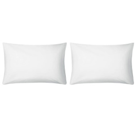 Komplet 2 poszewek na poduszki Molton 60x70cm biały
