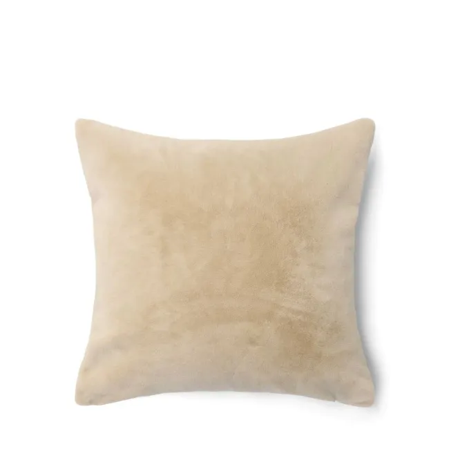 Furry Decorative Pillow 50x50cm Beige