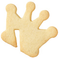 Crown-shaped cookie cutter with incision 6.5 cm - 5