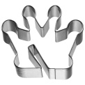 Crown-shaped cookie cutter with incision 6.5 cm - 1