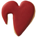 Heart-shaped cookie cutter with incision 5 cm - 4