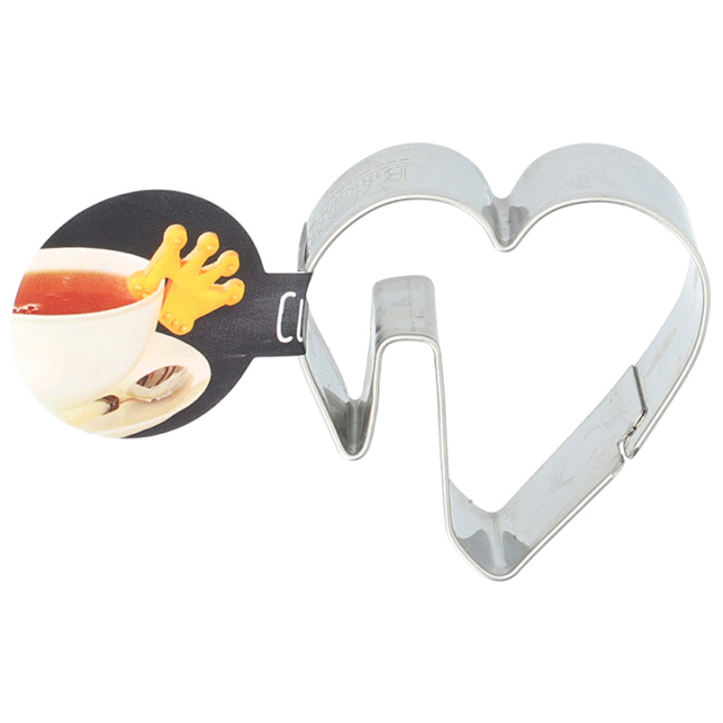 Heart-shaped cookie cutter with incision 5 cm