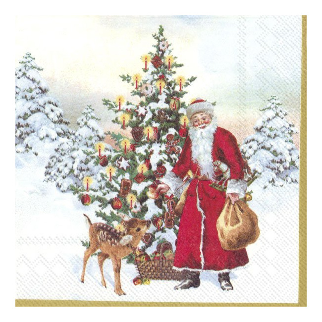 Napkins 25x25cm Annual Christmas Santa