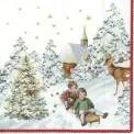 Napkins 25x25cm Annual Christmas Snow - 1