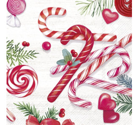 Serwetki 25x25cm Candy Canes