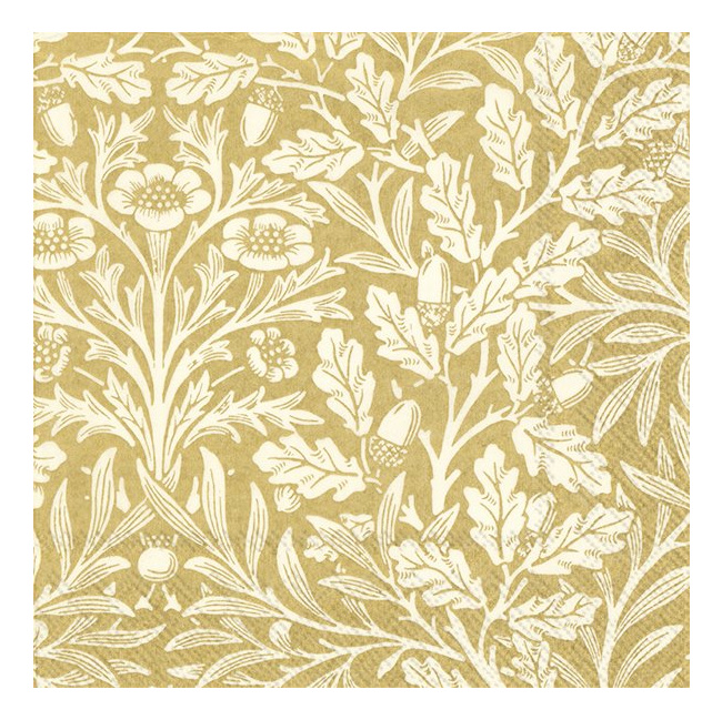 Napkins 33x33cm Acorn Gold V&A