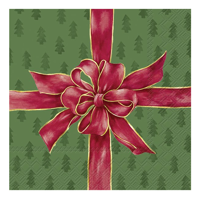 Napkins 33x33cm Christmas Bow - 1