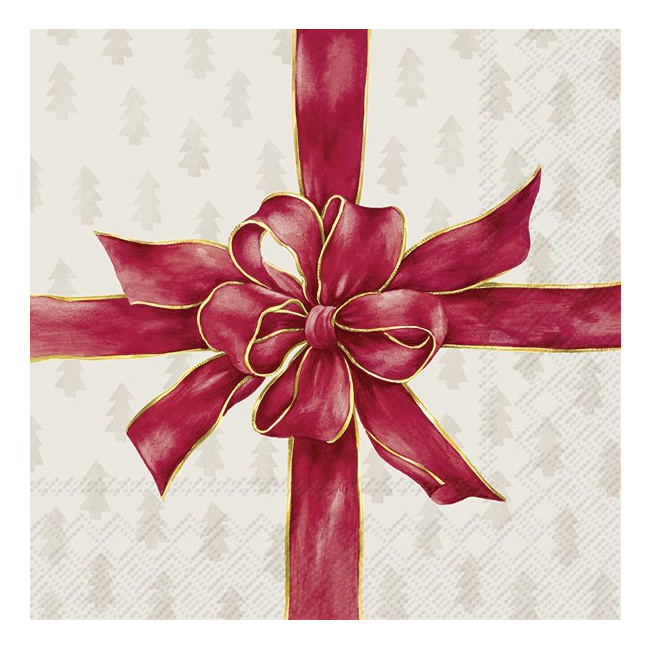 Napkins 33x33cm Christmas Bow