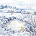 Napkins 33x33cm Frosty Landscape - 1