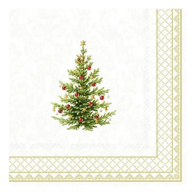 Napkins 33x33cm Classic Christmas Tree