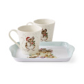 Wrendale Designs set of 2 180cm mugs + hollu jolly tray - 5