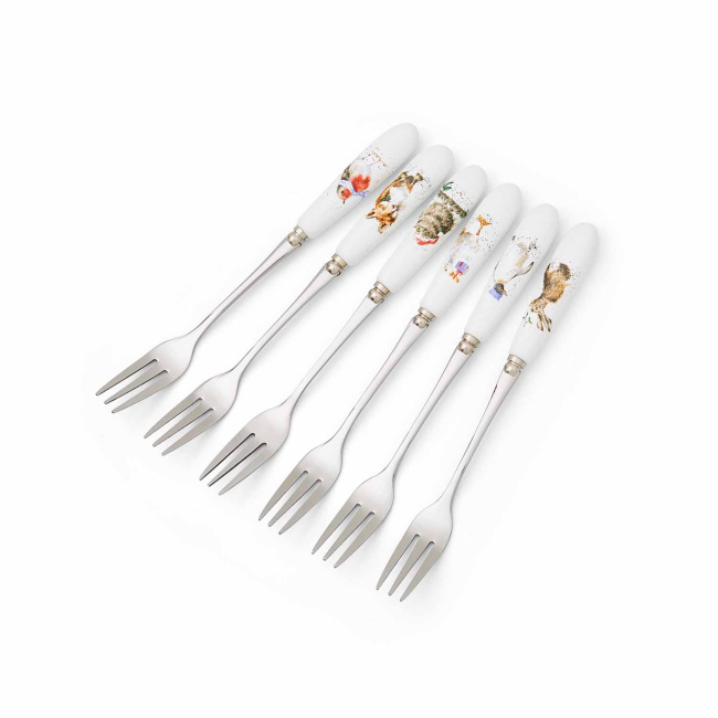 Wrendale Designs 6 piece cake fork set.