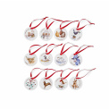 Set of 12 Wrendale Designs 7cm Days of Christmas pendants - 1