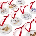 Komplet 12 zawieszek Wrendale Designs 7cm days of Christmas - 4