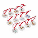 Set of 12 Wrendale Designs 7cm Days of Christmas pendants - 6