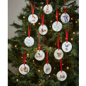 Set of 12 Wrendale Designs 7cm Days of Christmas pendants - 2