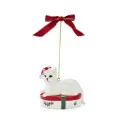 Christmas Tree pendant 7,5x9cm cat on a gift - 1