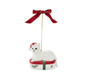 Zawieszka choinkowa Christmas Tree 7,5x9cm kot na prezencie