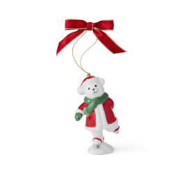 Zawieszka choinkowa Christmas Tree 8,5cm miś na rolkach