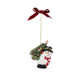 Zawieszka choinkowa Christmas Tree 9cm bałwanek z choinką