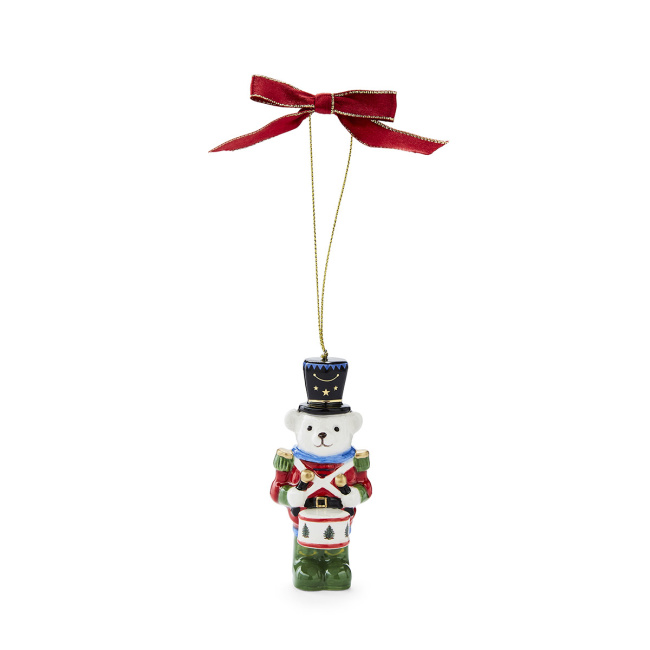 Christmas Tree 9.5x4.5cm teddy bear nutcracker pendant