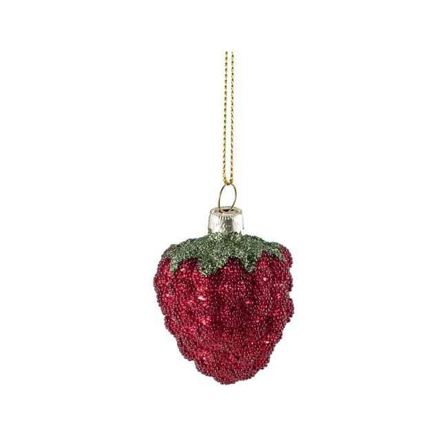 Glass bauble 5cm strawberry - 1