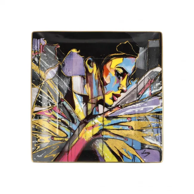 Talerz dekoracyjny Fire in the belly 12cm Lana Frey