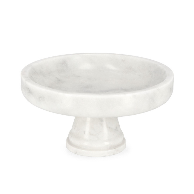 The decorative Kandy pedestal bowl 25x12,5cm white