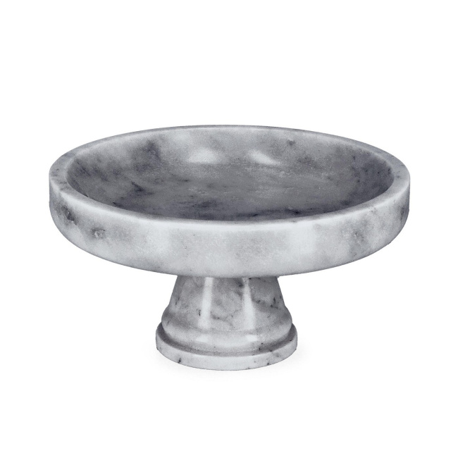 The decorative Kandy pedestal bowl 25x12,5cm grey - 1