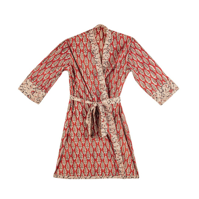 Kimono Lorient universal size red leaves