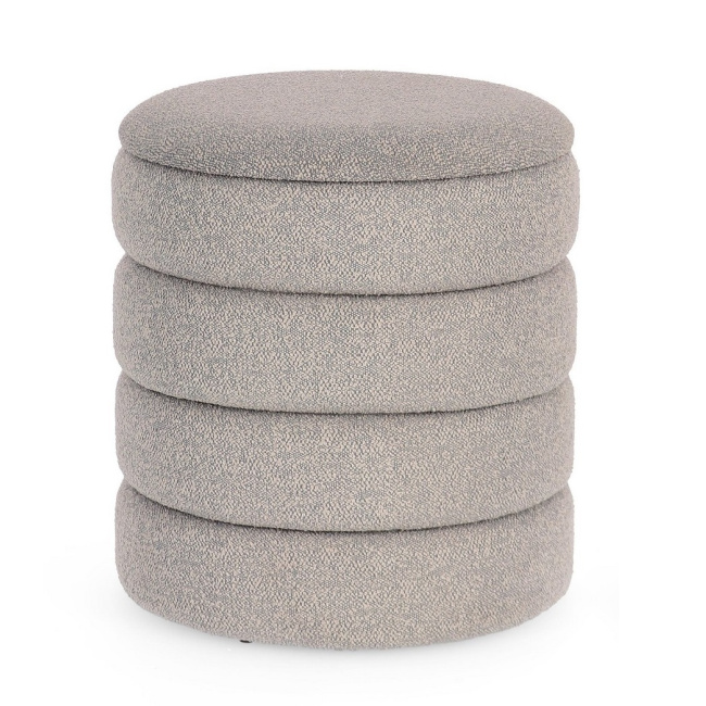 Katerina pouf 44,5x40cm size L light grey