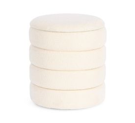 Puf Katerina 44,5x40cm rozmiar L biały