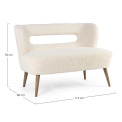 Sofa dwuosobowa Cortina 115x78cm biała - 8