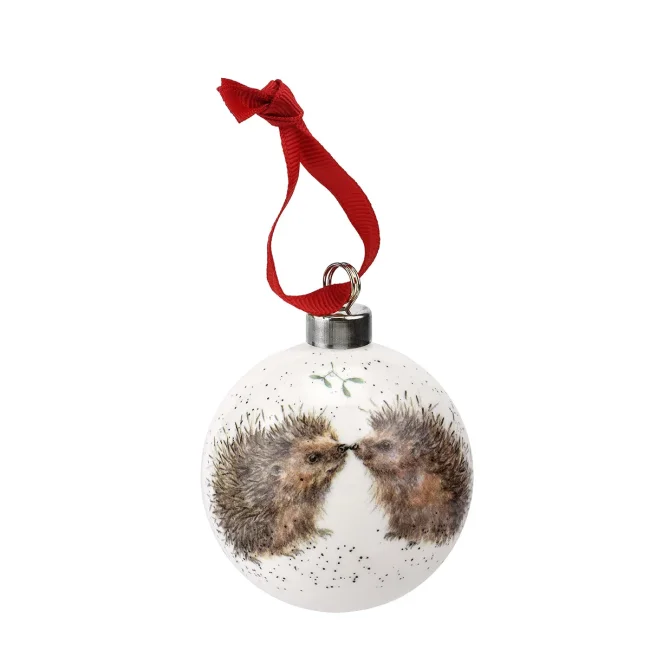 Wrendale Designs Christmas tree pendant 7cm Hedgehogs