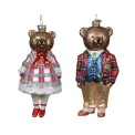 Christmas tree pendant 16x6,8cm teddy bear (1 piece mix) - 1