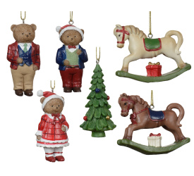 Zawieszka choinkowa 7,5cm (1 sztuka mix)