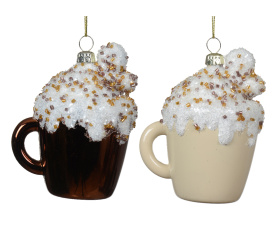 Zawieszka choinkowa 9,5x7x5cm kubek (1 sztuka mix)