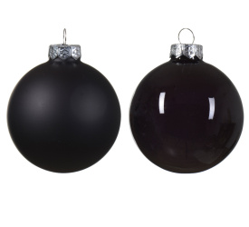 Komplet 16 bombek 8cm kula czarna