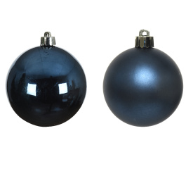 Komplet 16 bombek 8cm kula granatowa