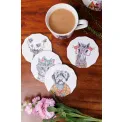 Set of 4 Tipperleyhill 12cm cup coasters - 14
