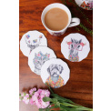 Set of 4 Tipperleyhill 12cm cup coasters - 2