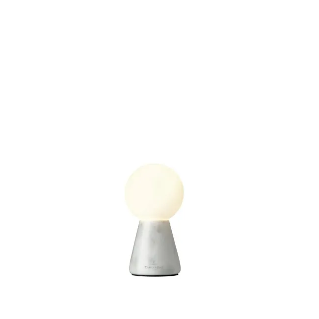 Lampa stołowa Carrara 13x7cm 1,4W 163lm 3000K + zasilacz 3V biała