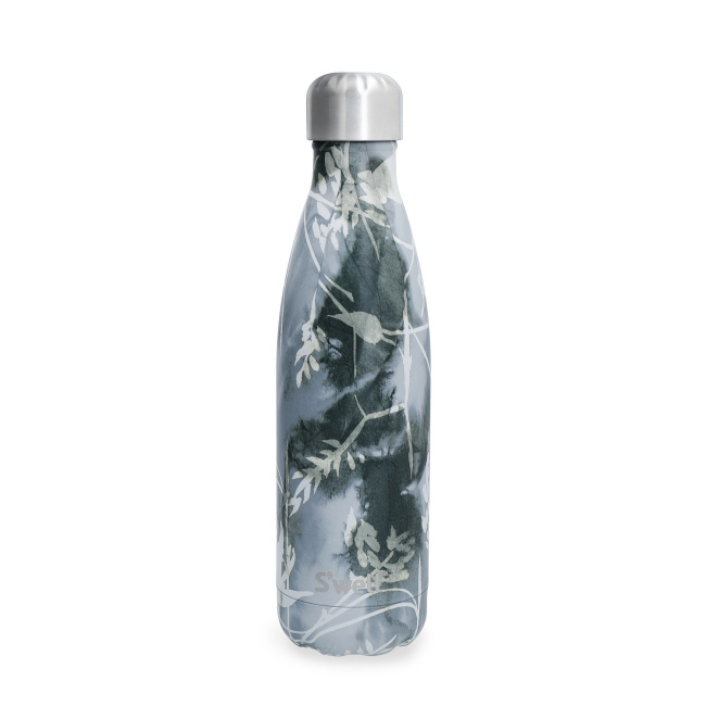 Thermal bottle 500ml blue leaves