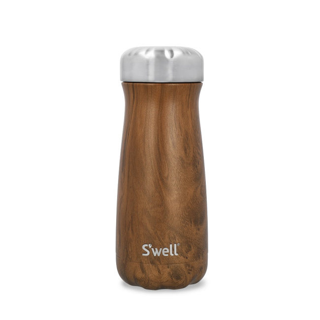 Travel 470ml thermal bottle wood color