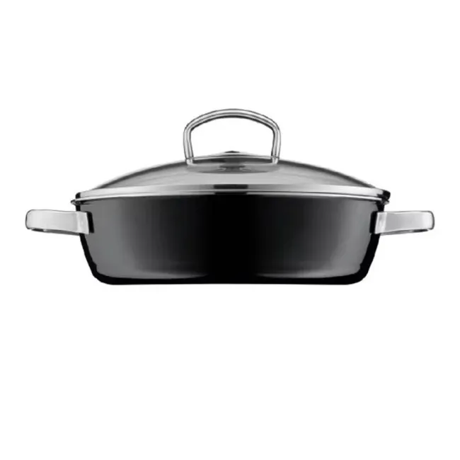 Garnek Fusiontec Mineral 24cm do duszenia czarny
