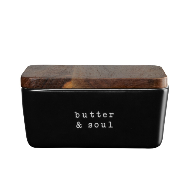 Butter bowl Hey! 15x10x7.8cm butter soul black