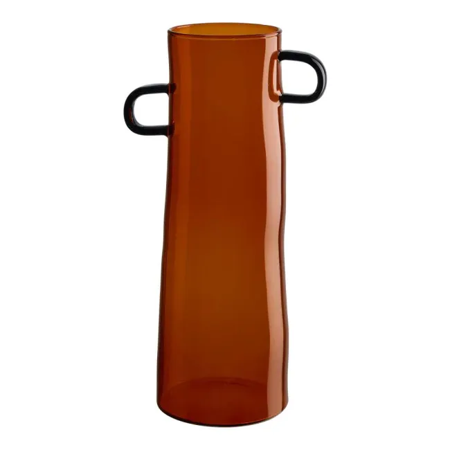 Wazon Rayu 28x10cm szklany brązowy